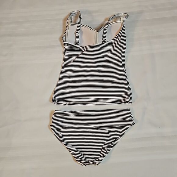 Bond-eye Australia Black & white striped 2 piece Tankini size 4 - Picture 5 of 12